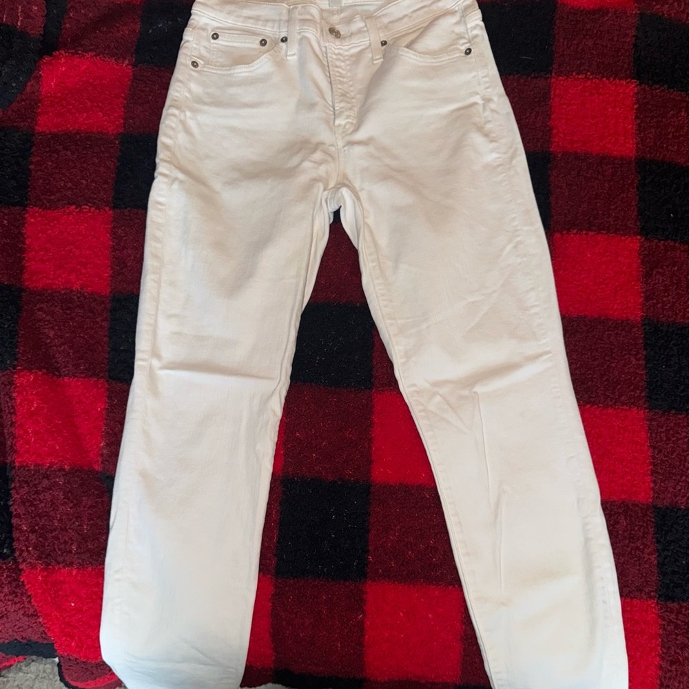 J. Crew women’s white Straight Jeans
